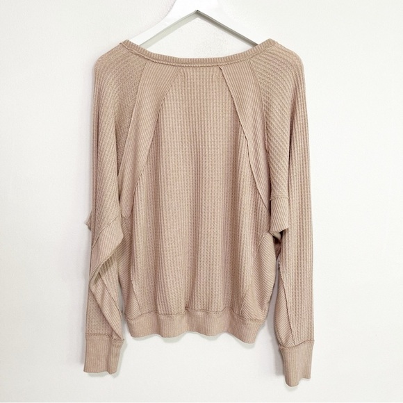 BOGO! Free People Santa Clara Thermal Toasted Oat Oversized XS - Picture 7 of 10